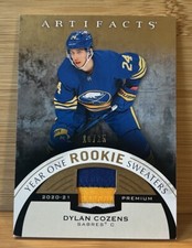 2021 Upper Deck Artifacts Year One Rookie Sweaters /25 Dylan Cozens #RS-DC Patch