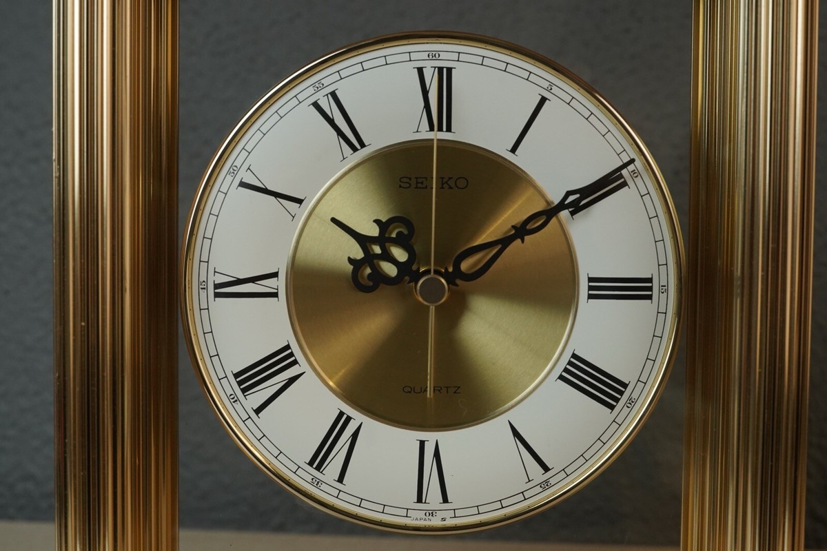Vintage Seiko Quartz Mantle Carriage Clock QQZ103 G 28101 Vintage Seiko Quartz Mantle Carriage Clock QQZ103 G 28101