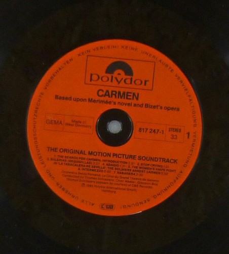 12 " LP Vinyl Soundtrack Carmen - O2034 K24 - Picture 3 of 3