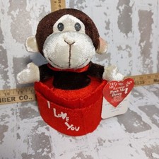 Dan Dee Plush Animated Monkey Says: I Love So Much, Sweetheart I Love You Tested