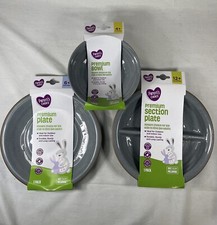 Parent  s Choice  s Set Of 3: Premium Bowl, Plate, And Section Plate Gray/Brown