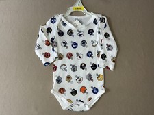 0-3 Months Baby  NFL Helmets  One-Piece Long Sleeve Bodysuit, Brand New With Tag