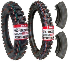 IRC 60/100-14 80/100-12 Tires Tubes VX-10 Front Rear Tire Tube Set 110 CRF KLX