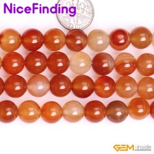 Red Carnelian Agate Natural Stone Round Beads Jewelry Making 15'' 6mm 8mm 10mm