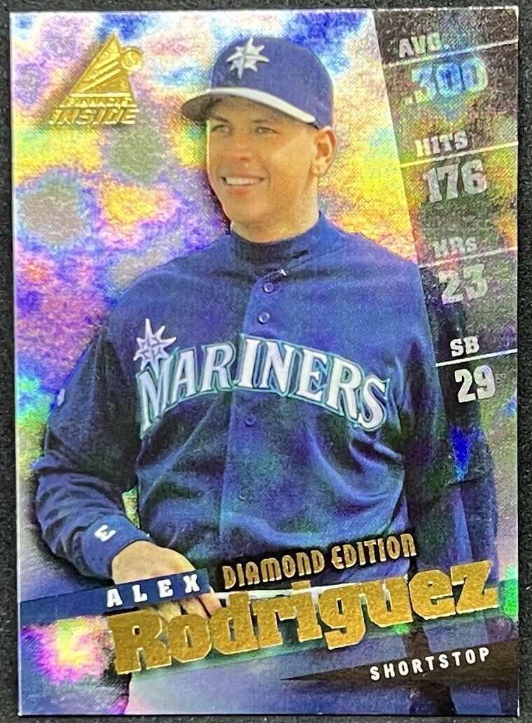 ALEX RODRIGUEZ 1998 Pinnacle Inside DIAMOND EDITION PARALLEL ! VERY RARE !