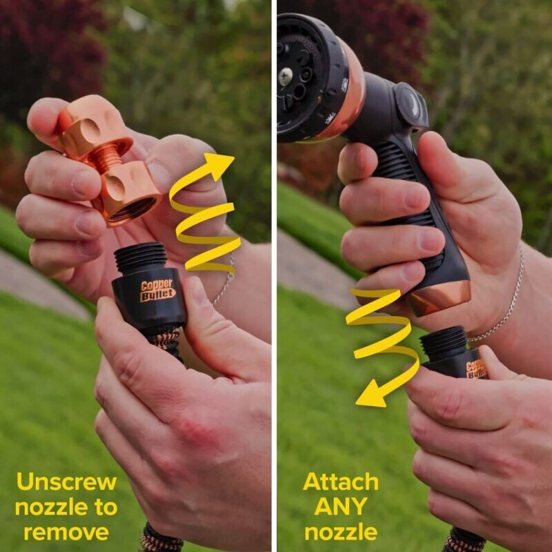 Flexible deluxe Pocket Hose ASSEENONTV, Copper Bullet 50Ft Expandable Garden