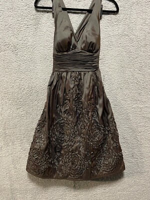 Adrianna Papell Boutique Evening Dress Brown Size 4, knee length | eBay