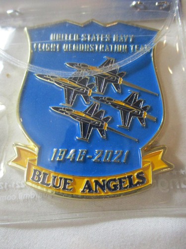 Moneda de desafío 75 aniversario del equipo de demostración de vuelo de la marina Blue Angels USMC - Imagen 2 de 4