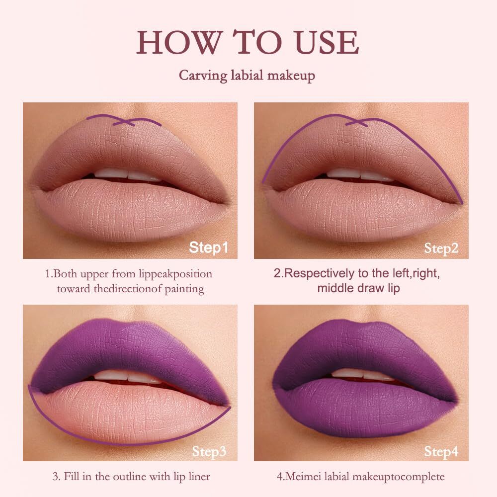 evpct 6Pcs Long-Lasting Lip Liner Pencils Set for Shaping & Sculpting Lips,