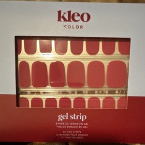 Kleo Kolor Gel Nail Polish Strips Love Punch Deep Red  32 Nail Strips