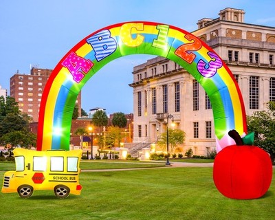 8 ft Back to School Inflatables Arch Kindergarten Graduation Preschool Inflat...
