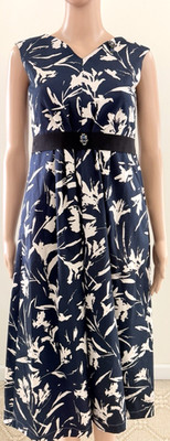 S  Max  Mara  Dress A Line Dress Navy & Ivory Size (No Size Tag) Might be XS/S)