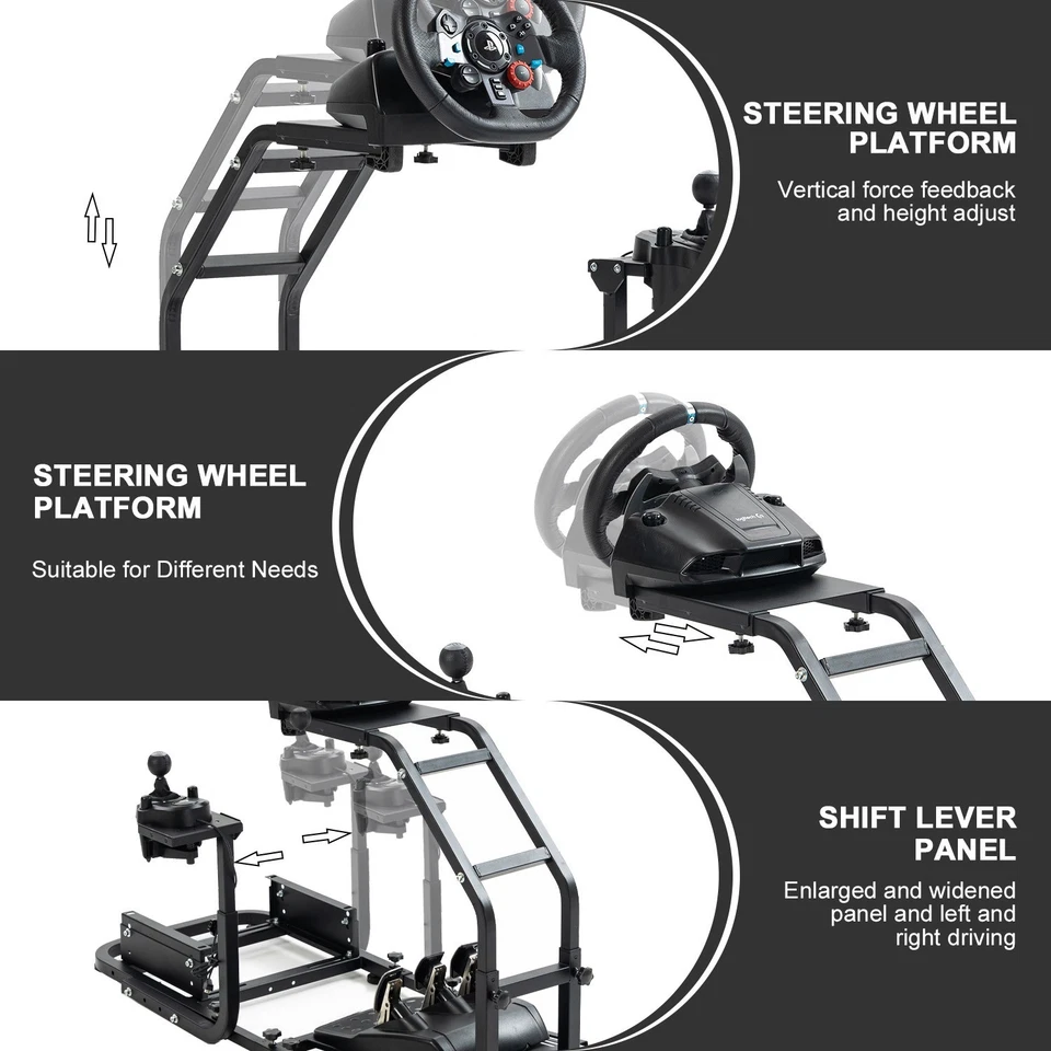 Hottoby Racing Simulator Cockpit Adjustable Fit Logitech G923 G920 Thrustmaster - Image 4 of 4