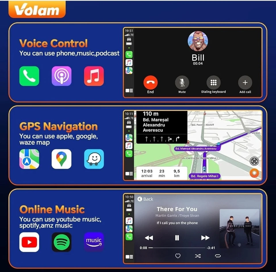 2 in 1 Adattatore per Carplay Android Auto, Wireless Converte Carplay Android Au - Immagine 4 di 4