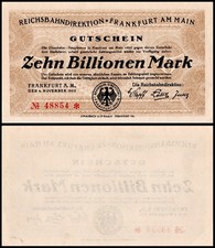Germany 10 Billionen - Trillion Mark, 1923, P-S1228, UNC