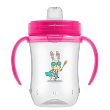 Dr. Brown's Milestones Soft Spout Sippy Cup with 9 Ounces, Pink Bunny Hero