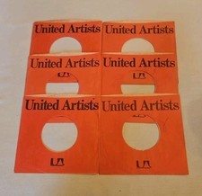 45 RPM 7" RECORD SLEEVES CO. SLEEVE 6 PACK SEE PHOTOS United Artists SLV329