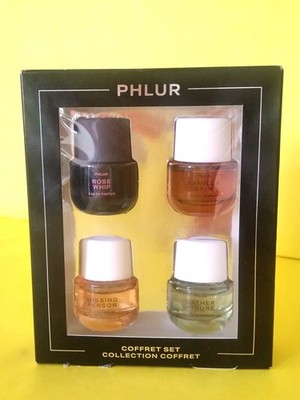 NIB) PHLUR Mini Parfum HOLIDAY SET Rose  Vanilla Missing Person Father Figure