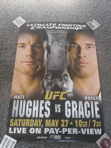 RARE UFC 60 Poster Matt Hughes vs. Royce Gracie May 27 2006 Ultimate Fighting