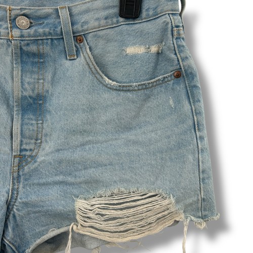 NEU Levi's 501 Distressed Denim Shorts Gr. 31 hellblau ausgefranste Jeans Neu mit Etikett - Bild 3 von 8
