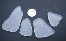 Sea Glass, Collection of Clear with a Beautiful Pressed Pattern