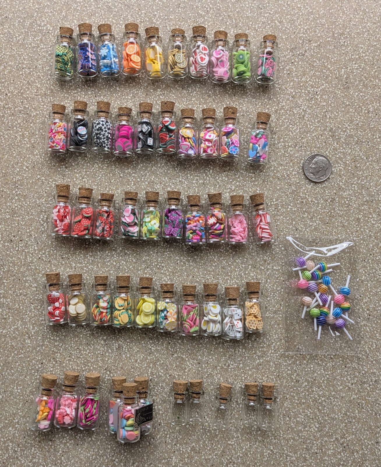 Dollhouse Miniature Lot of 46 Kitchen Glass Jars Candy Fruit jars ...