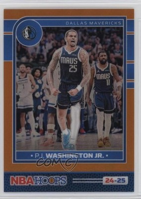2024-25 Panini NBA Hoops Premium Orange Prizm /199 PJ Washington Jr #39 11sd