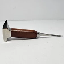 Barfly Ice Pick Hammer Bartender Tool Cocktail Ice Carver Stainless Steel Wood  