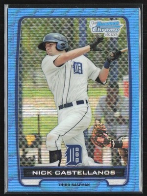 Nick Castellanos 2012 Bowman Chrome Blue Wave Refractor C #BCP78 Detroit Tigers