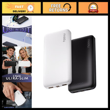 2-Pack Slim 10000mAh Portable Charger Power Bank for Travel - Fast Charging