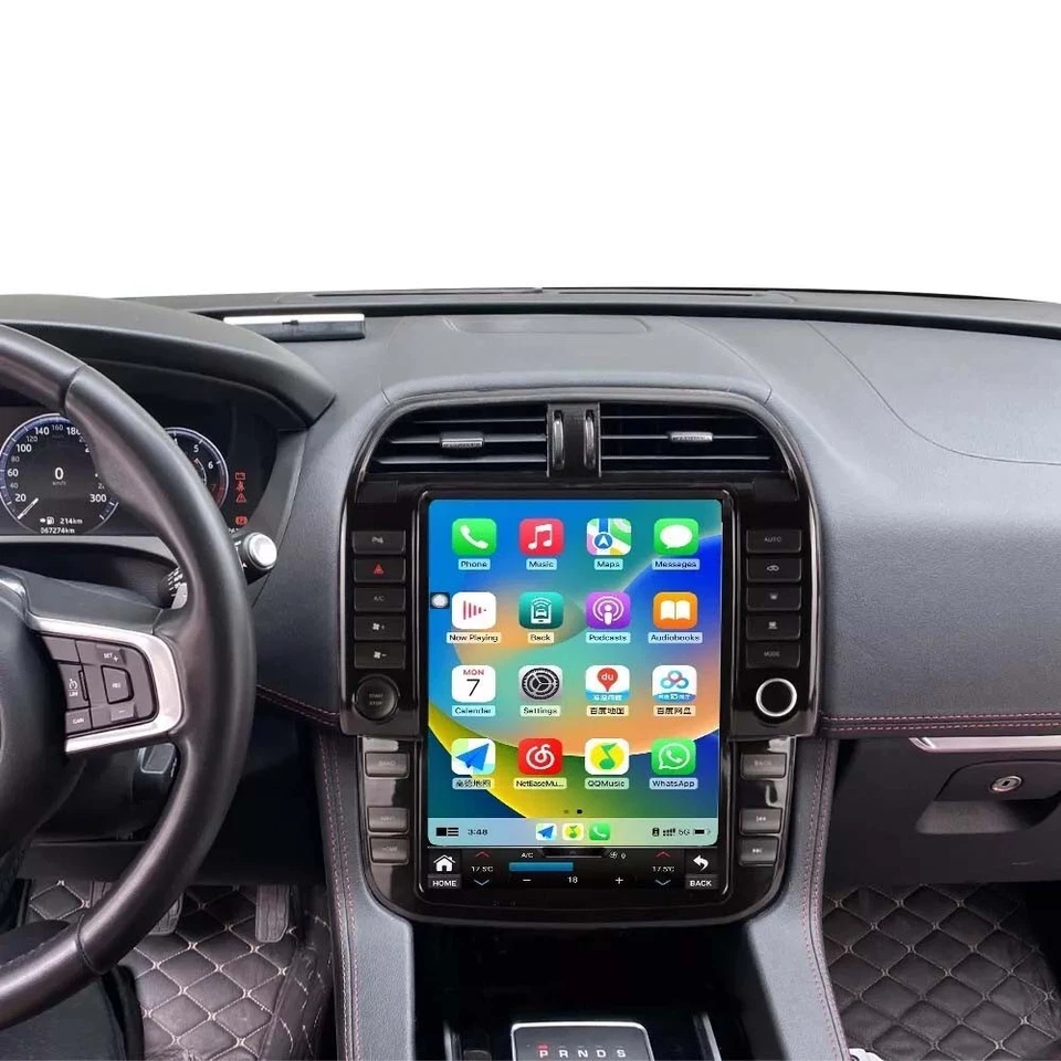 Radio estéreo para automóvil Jaguar F-PACE 128G Android 13 pantalla táctil Carplay GPS navegación Foto 2 de 4