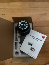 Door Knob Smart Lock with Keys Black NEW