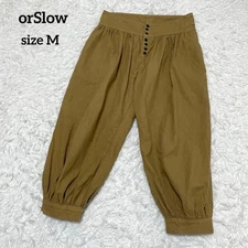 orSlow Or Slow Balloon Pants Sarouel Cotton Beige Women's Japan Size M (2)