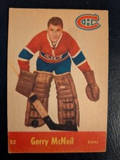 1955-56 Parkhurst Gerry McNeil Montreal Canadiens Vintage EX O/C No Creases