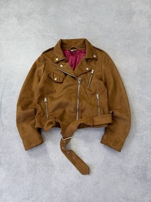 Vintage 90s Belted Suede Archive Straps Biker Style Assymethric Zip Jacket Cordu