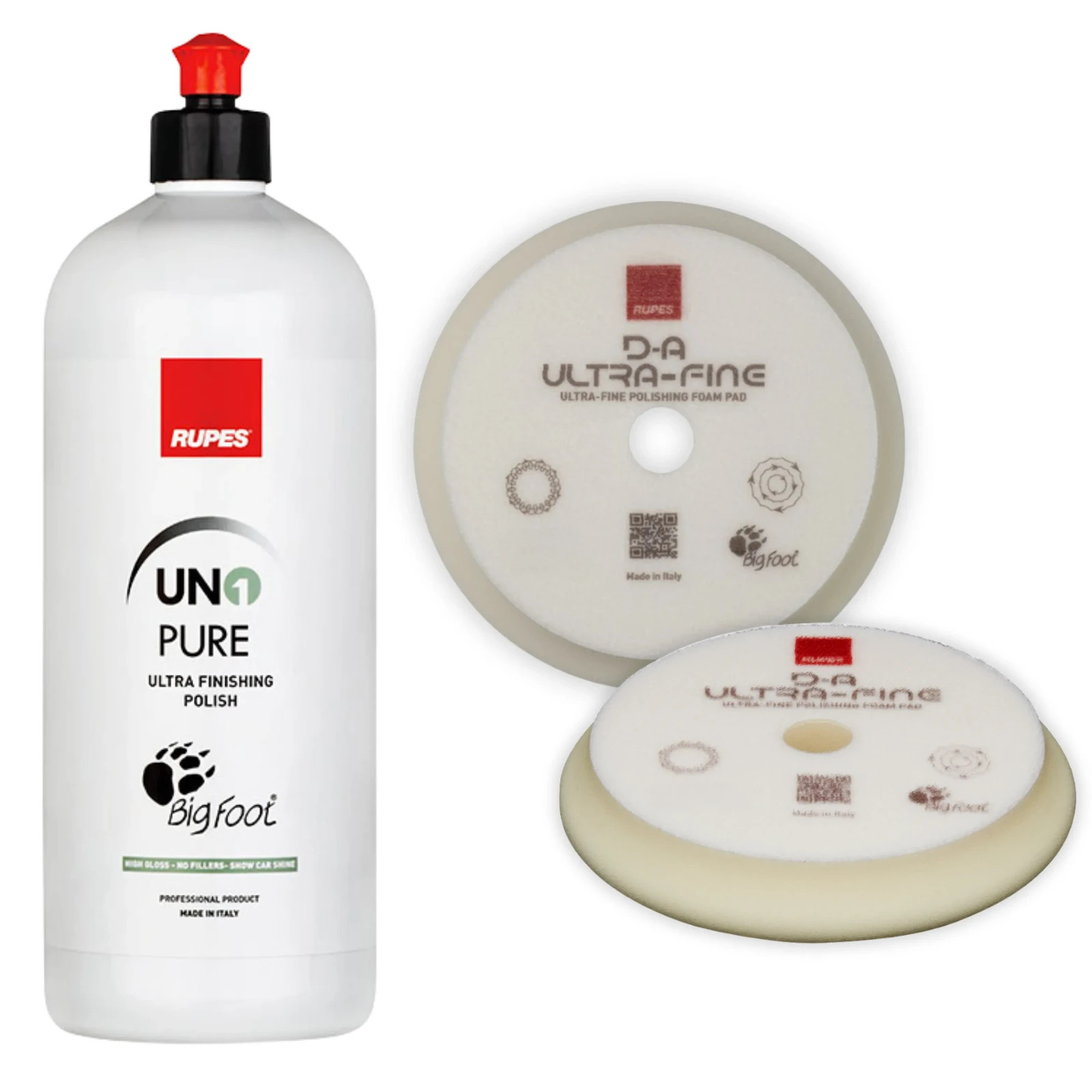 Rupes UNO PURE Kit 1L + Spugna 150mm | Finitura Specchio Show-Car