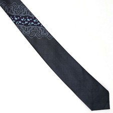 Vtg 1960s Wemlon by Wembley Gray Skinny Tie Necktie Purple Blue Stripe 2.5 x 53