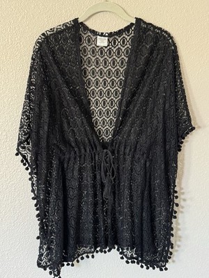 Allthreads Black Cabana Kimono One Size Fits Most