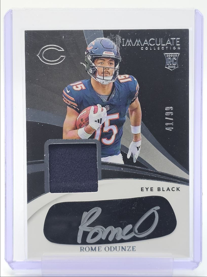 ROME ODUNZE 2024 IMMACULATE EYE BLACK RPA ROOKIE PATCH RC AUTO /99 Q0336