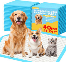 40 Pack XXXL 31"x47" Puppy Pee Pads for Dogs, Dog Training Pads Extra Large