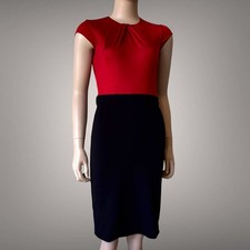 Gucci Evening Red Black Stretch Dress Size M