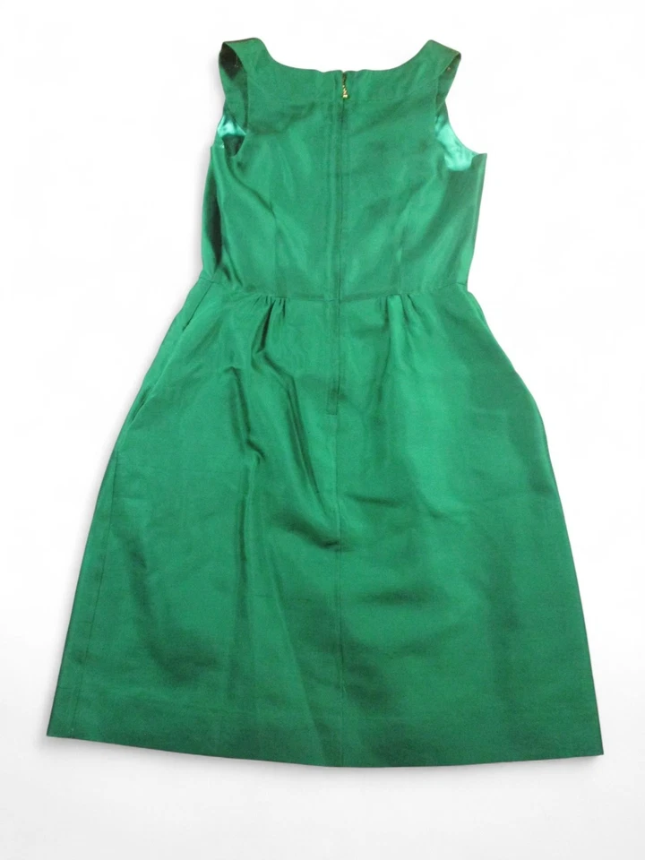 Vestido Kate Spade New York Para Mujer 4 Verde Lazo Frontal Sin Mangas Ajuste y Acampanado Línea A Foto 3 de 4