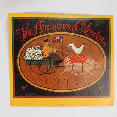 1975 Americana Kalender Entworfen von Charles Wysocki Vintage