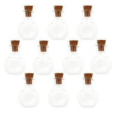 10 Pieces Mini Glass Bottle Cute Jars Vials With Cork Wish Bottle Glass Vial Pen