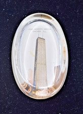 Vintage Hancock Tower Paperweight Glass Chicago John Hancock Center