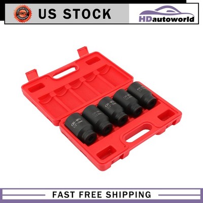 5X 6 POINT 1/2'' DR. FRONT BACK WHEEL SPINDLE AXLE NUT DEEP IMPACT SOCKET 33-38mm