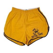 Vintage 70s Champion Notre Dame Fighting Irish Gym Physical ED. Shorts S-M USA