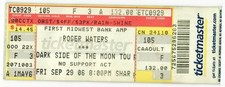 Biglietto concerto completo Roger Waters 2006 Stub Tinley Park IL Pink Floyd