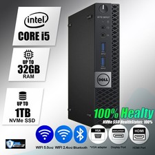 DELL Micro Desktop PC Computer i5, Up to 32GB RAM 2TB SSD, Windows 10/11, WiFi