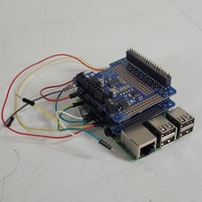 Raspberry Pi 3 Model B 1GB w/ 2 Adafruit DC Stepper Motor HATs 2348